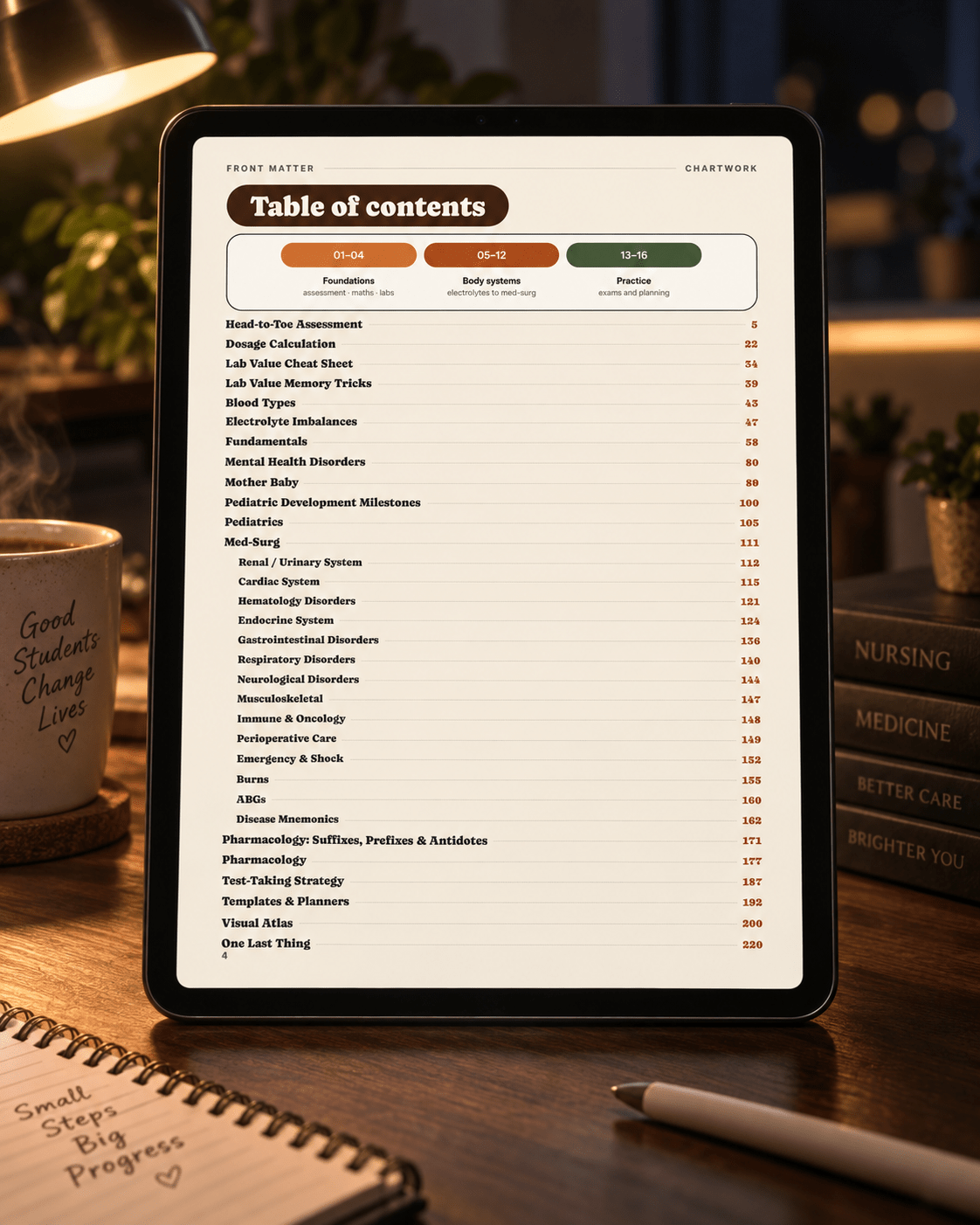 Nursing School Study Guide Bundle - ChartWorkoption3