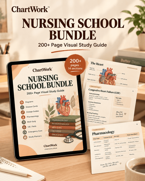 Nursing School Study Guide Bundle - ChartWorkoption3